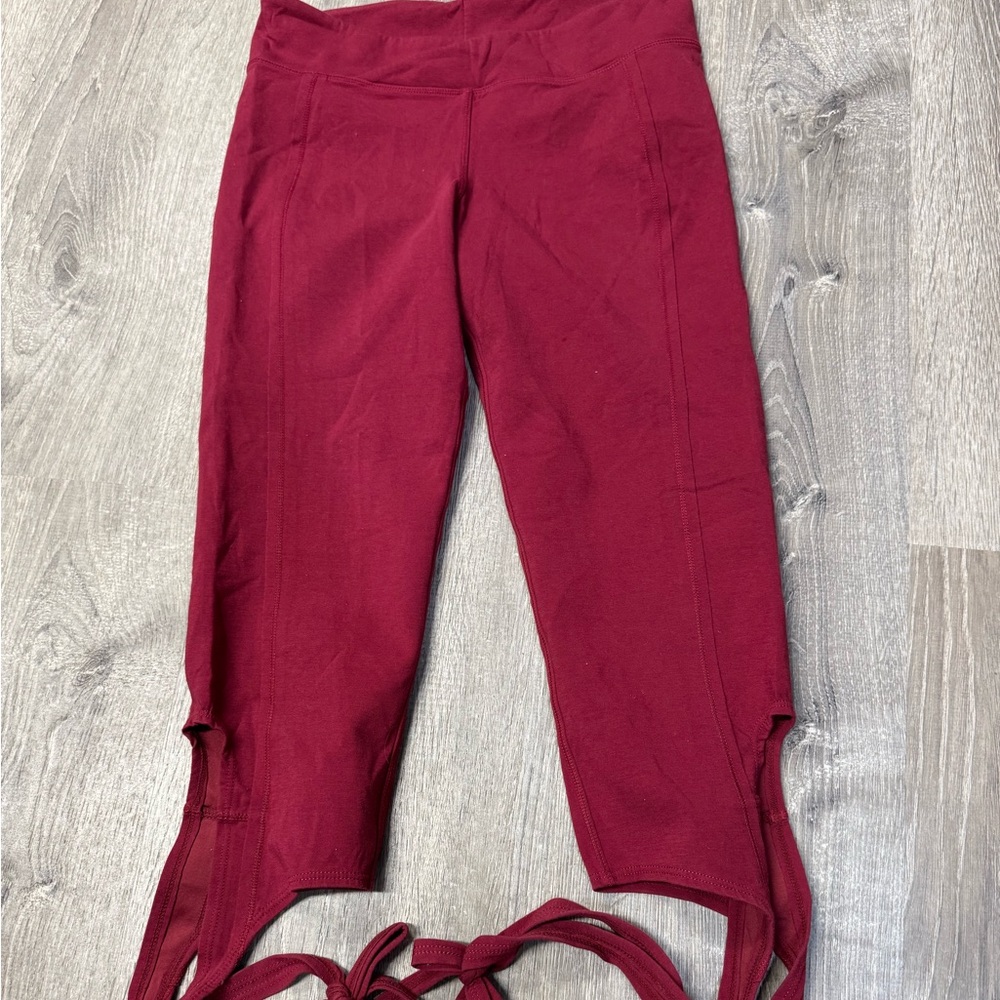 free people movement Capri Leggings Side Tie Bottoms Turn Out Ballet Women’s S